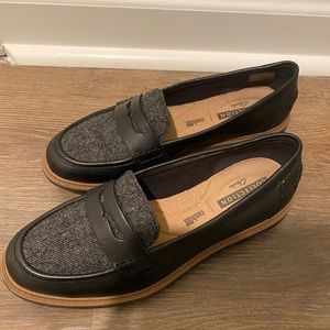 Clarks collection Wool and Leather penny loafers
